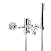 Mitigeur de lavabo avec garniture de vidage 1”1/4. Tuyaux d'alimentation électrique F 3/8”.